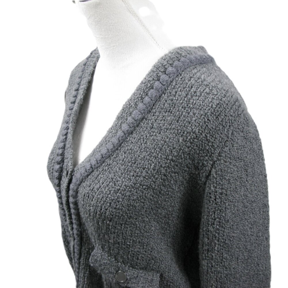 Frame Gray Button Front Soft Wool Cardigan Size S… - image 2